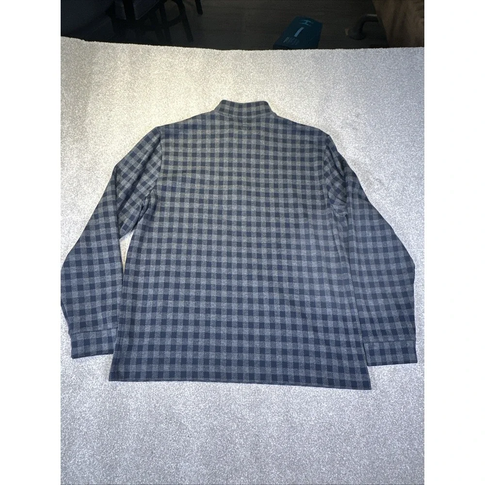 Vineyard Vines OTG Bluffs Pullover 1/4 Zip Men Large Quarter Preppy Plaid Buffal